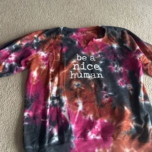 Tie-Dye 'Be a Nice Human woman’s sweatshirt